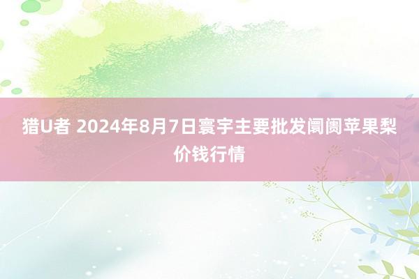 猎U者 2024年8月7日寰宇主要批发阛阓苹果梨价钱行情