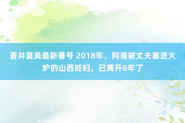 蒼井夏美最新番号 2018年，阿谁被丈夫塞进火炉的山西妊妇，已离开6年了