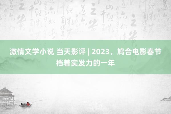 激情文学小说 当天影评 | 2023，鸠合电影春节档着实发力的一年