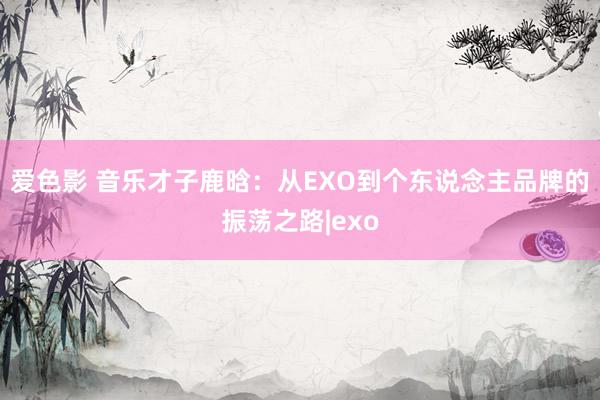 爱色影 音乐才子鹿晗：从EXO到个东说念主品牌的振荡之路|exo